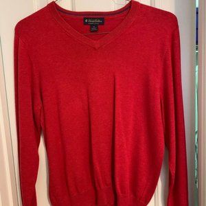 Brooks Brothers Red Supima Cotton Sweater, Size Medium